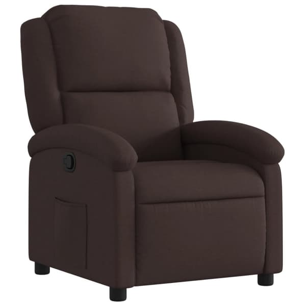 vidaXL Reclinerfåtölj mörkbrun tyg