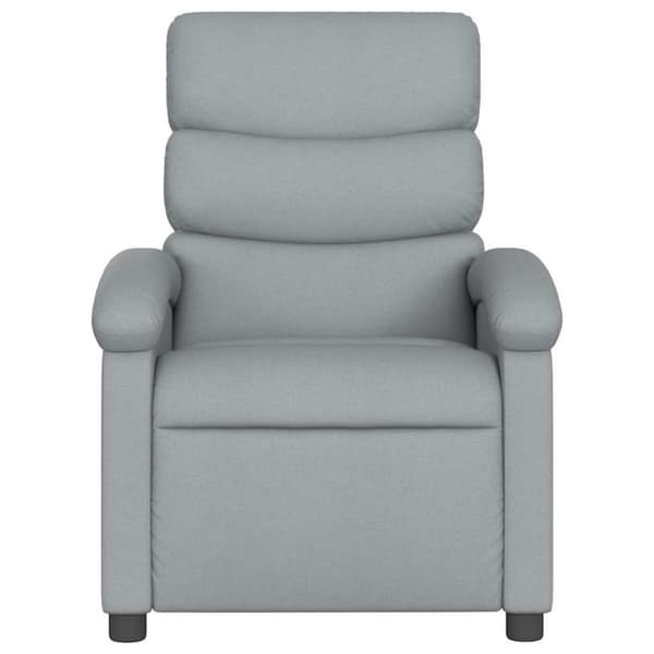 vidaXL Massagefåtölj ljusgrå tyg