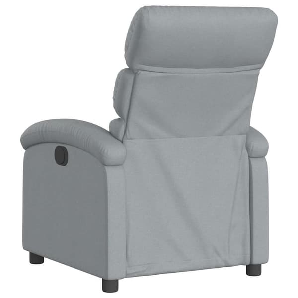 vidaXL Massagefåtölj ljusgrå tyg