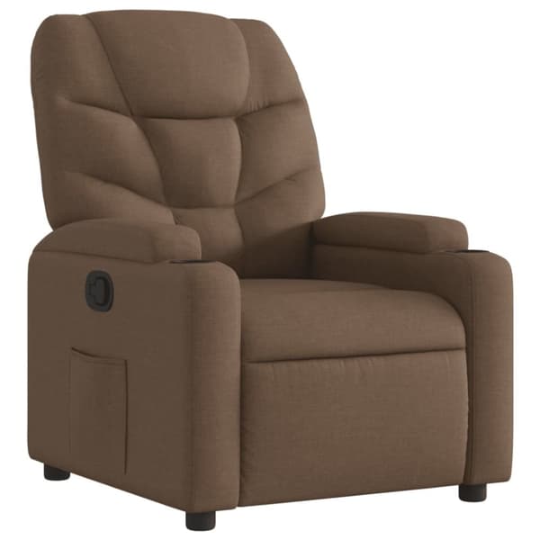 vidaXL Reclinerfåtölj brun tyg