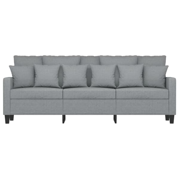 vidaXL 3-sitssoffa ljusgrå 180 cm tyg