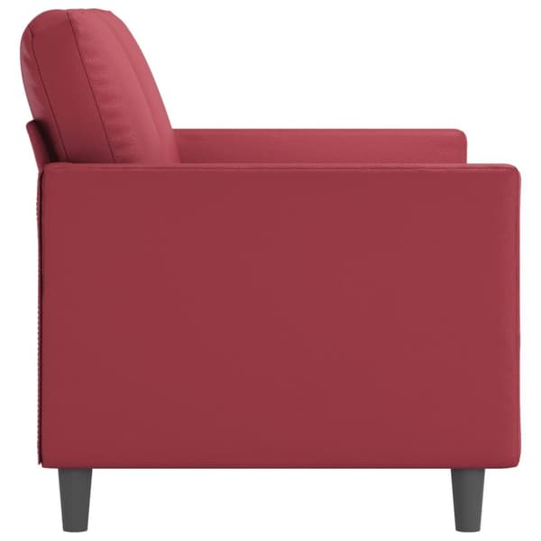 vidaXL 2-sitssoffa vinröd 120 cm fuskläder