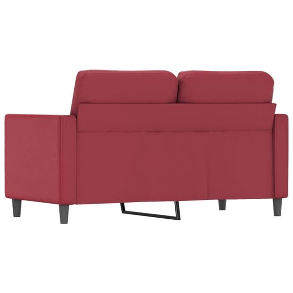 vidaXL 2-sitssoffa vinröd 120 cm fuskläder