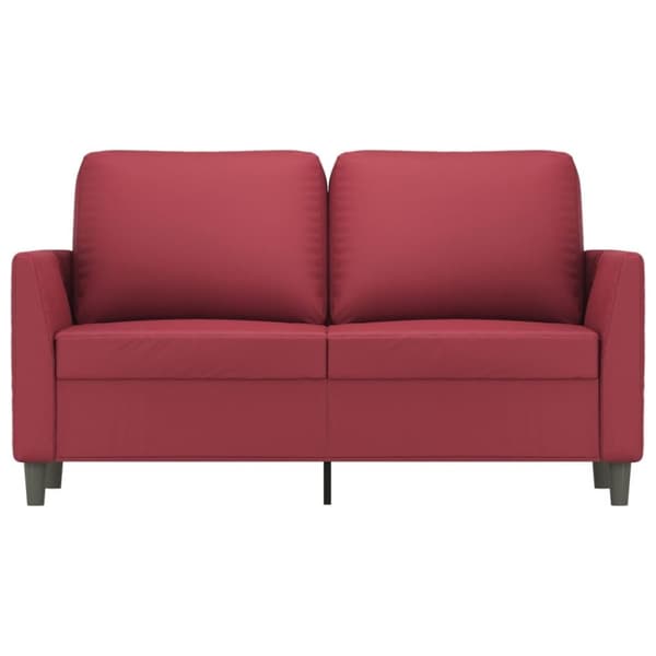 vidaXL 2-sitssoffa vinröd 120 cm fuskläder