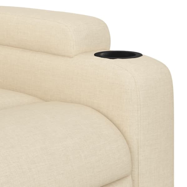 vidaXL Reclinerfåtölj gräddvit tyg