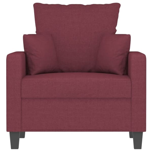 vidaXL Fåtölj vinröd 60 cm tyg