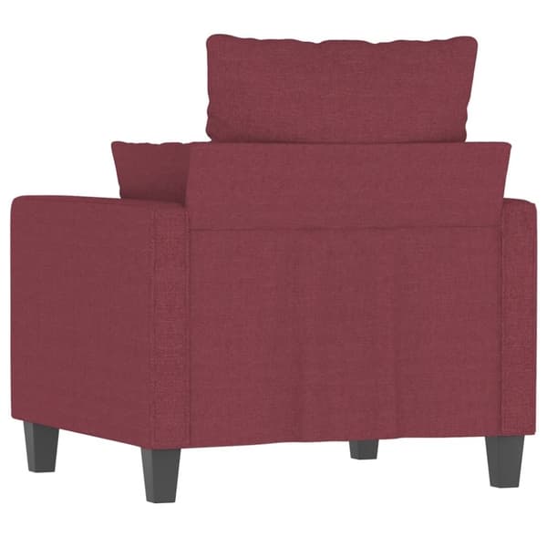 vidaXL Fåtölj vinröd 60 cm tyg