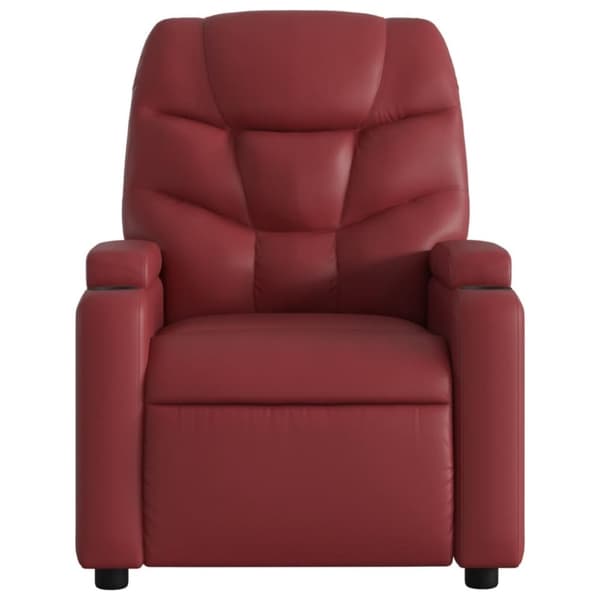 vidaXL Massagefåtölj vinröd konstläder