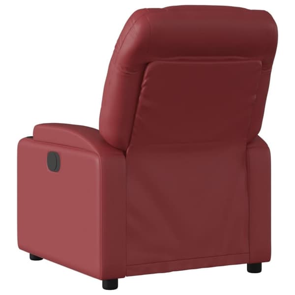 vidaXL Massagefåtölj vinröd konstläder