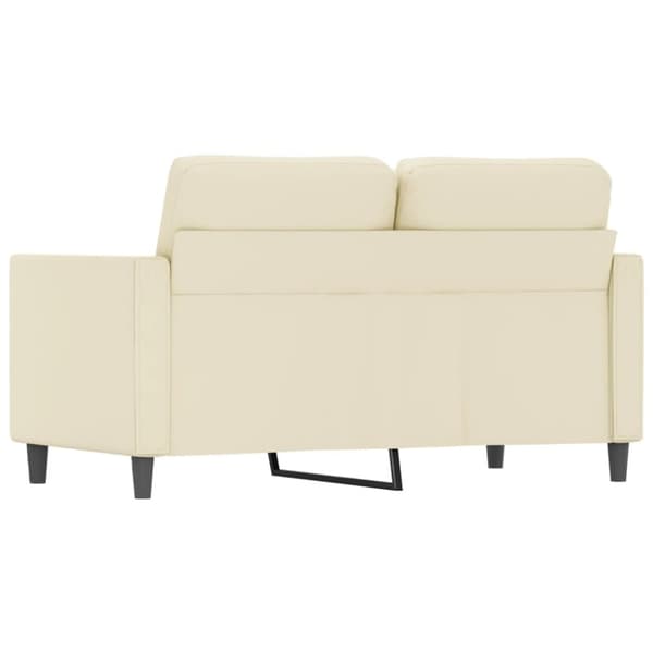 vidaXL 2-sitssoffa gräddvit 120 cm konstläder