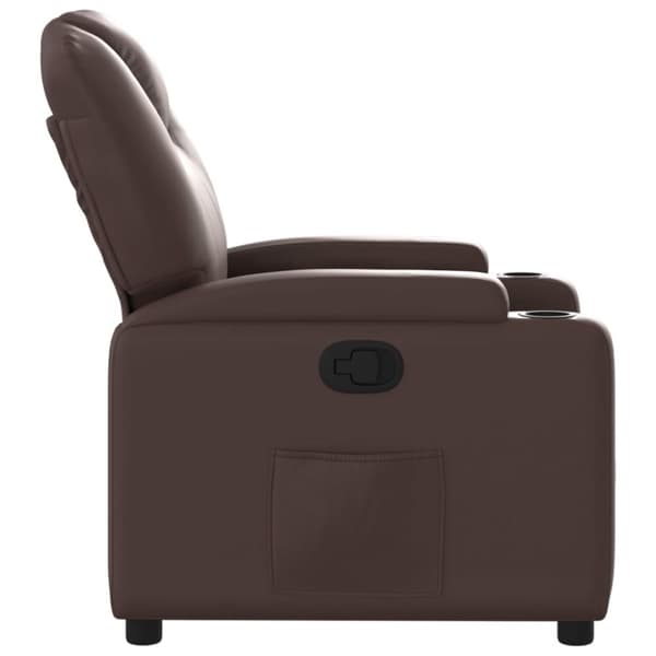 vidaXL Reclinerfåtölj brun konstläder