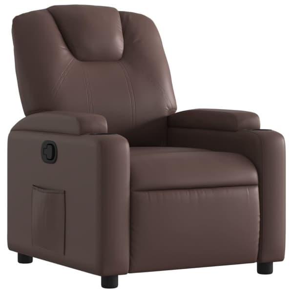 vidaXL Reclinerfåtölj brun konstläder