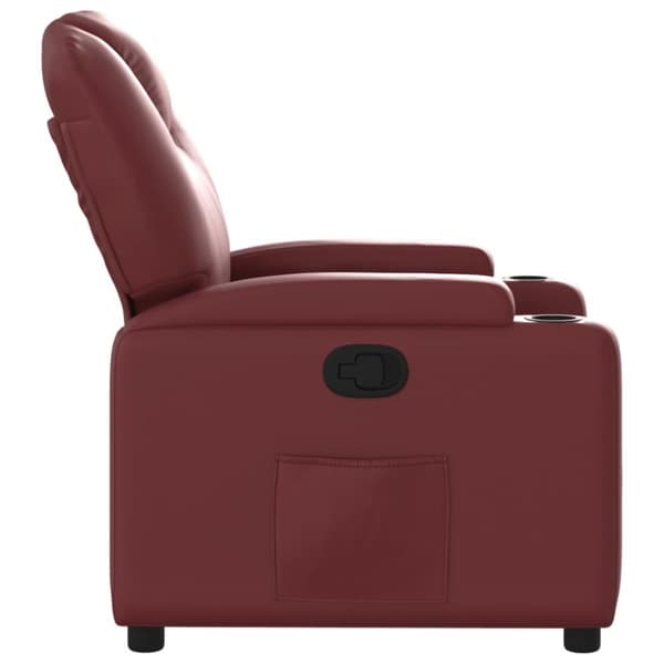 vidaXL Reclinerfåtölj vinröd konstläder