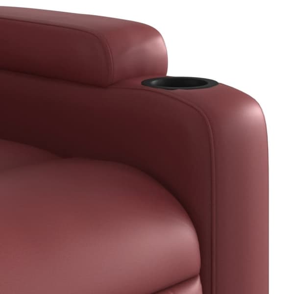 vidaXL Reclinerfåtölj vinröd konstläder