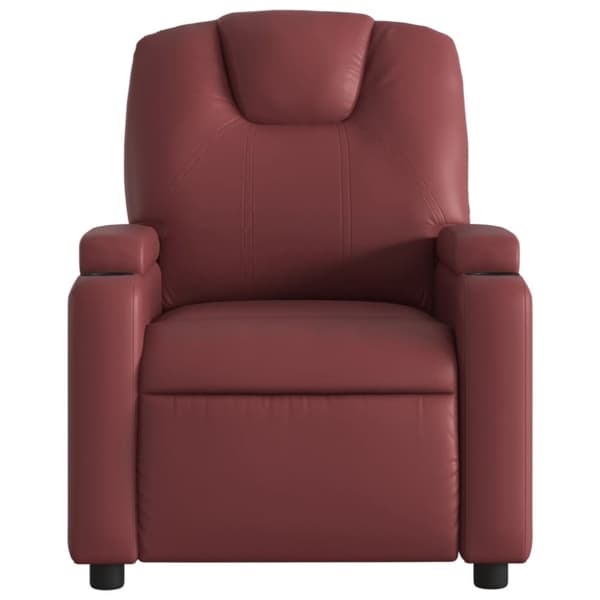 vidaXL Reclinerfåtölj vinröd konstläder