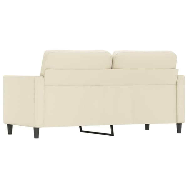 vidaXL 2-sitssoffa Grädde 140 cm konstläder
