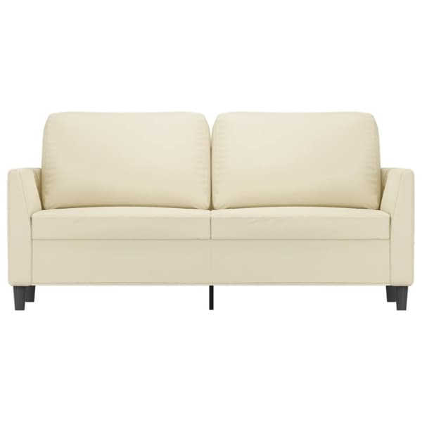 vidaXL 2-sitssoffa Grädde 140 cm konstläder