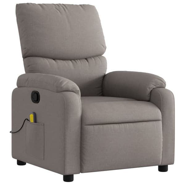 vidaXL Massagefåtölj taupe tyg