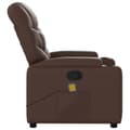 Miniatyrbild 4 av 11: vidaXL Massagefåtölj brun konstläder