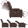 Miniatyrbild 6 av 11: vidaXL Massagefåtölj brun konstläder