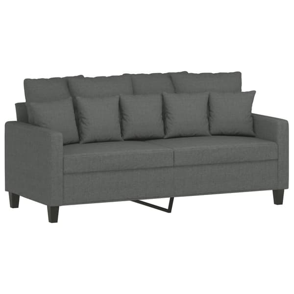 vidaXL sofasæt 3 dele med hynder stof mørkegrå