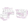 Miniatyrbillede 9 af 9: vidaXL sofasæt 3 dele med hynder stof mørkegrå