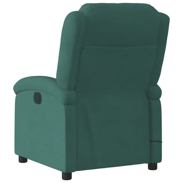 vidaXL massagestol velour mørkegrøn