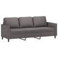 Miniatyrbillede 3 af 9: vidaXL sofasæt 3 dele med hynder kunstlæder grå