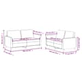 Miniatyrbillede 7 af 7: vidaXL sofasæt 2 dele med hynder kunstlæder sort