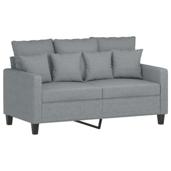 vidaXL sofasæt 2 dele med hynder stof lysegrå