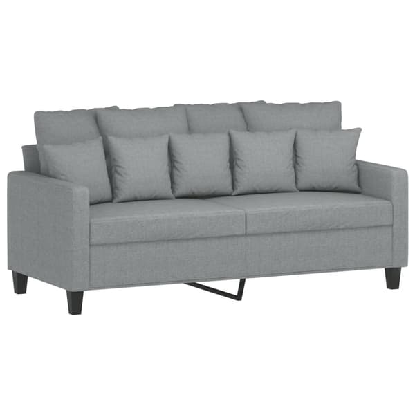 vidaXL sofasæt 2 dele med hynder stof lysegrå