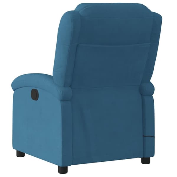 vidaXL massagestol velour blå