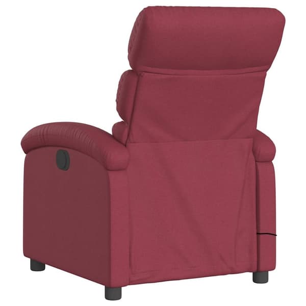 vidaXL massagestol stof vinrød