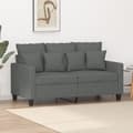 Miniatyrbillede 8 af 8: vidaXL 2-personers sofa 120 cm stof mørkegrå