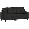 Miniatyrbillede 4 af 9: vidaXL sofasæt 3 dele med hynder stof sort