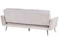 Miniatyrbilde 6 av 11: Sovesofa Beige fløyelstrekk 3-seters Click Clack Sovefunksjon Gyllene metallbein