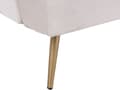 Miniatyrbilde 10 av 11: Sovesofa Beige fløyelstrekk 3-seters Click Clack Sovefunksjon Gyllene metallbein