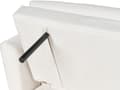 Miniatyrbilde 9 av 11: Sovesofa Off-White Velvet Upholstery 3 Seater Click Clack Sleeping Function Golden Metal Legs