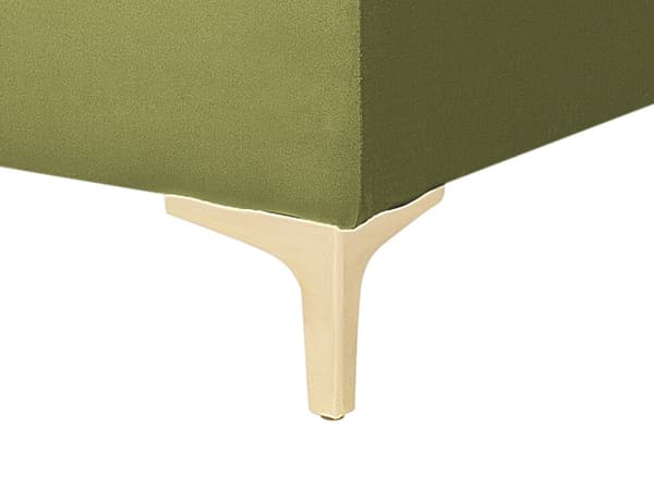 Sovesofa Grønn Fløyel 3-seter Metallben Dekorative knapper Justerbar rygg Moderne design Stue Sofa