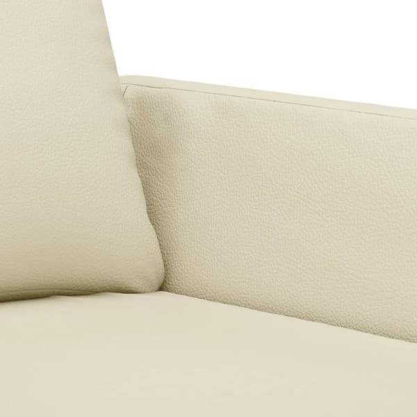 vidaXL 3-personers sofa 180 cm kunstlæder cremefarvet