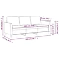 Miniatyrbillede 7 af 8: vidaXL 3-personers sofa 180 cm kunstlæder cremefarvet