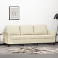 Miniatyrbillede 8 af 8: vidaXL 3-personers sofa 180 cm kunstlæder cremefarvet