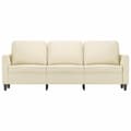 Miniatyrbillede 2 af 8: vidaXL 3-personers sofa 180 cm kunstlæder cremefarvet