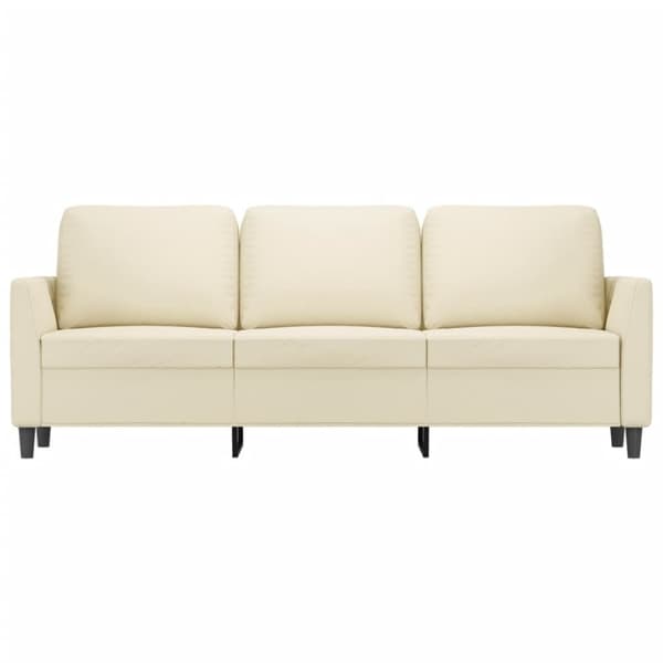 vidaXL 3-personers sofa 180 cm kunstlæder cremefarvet