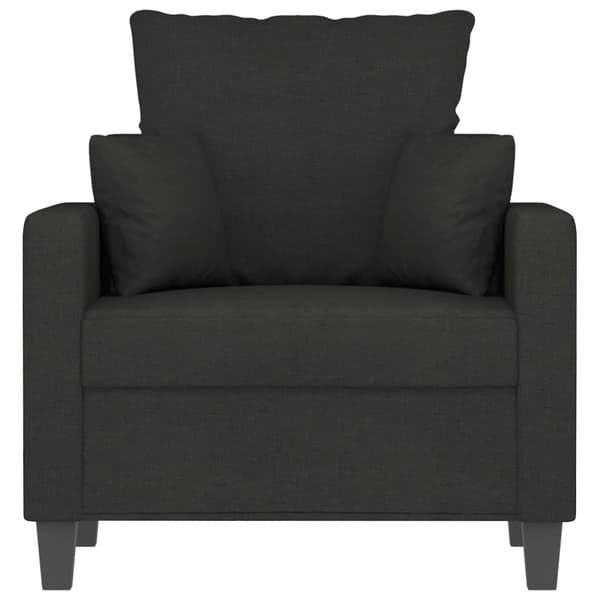vidaXL lænestol 60 cm stof sort