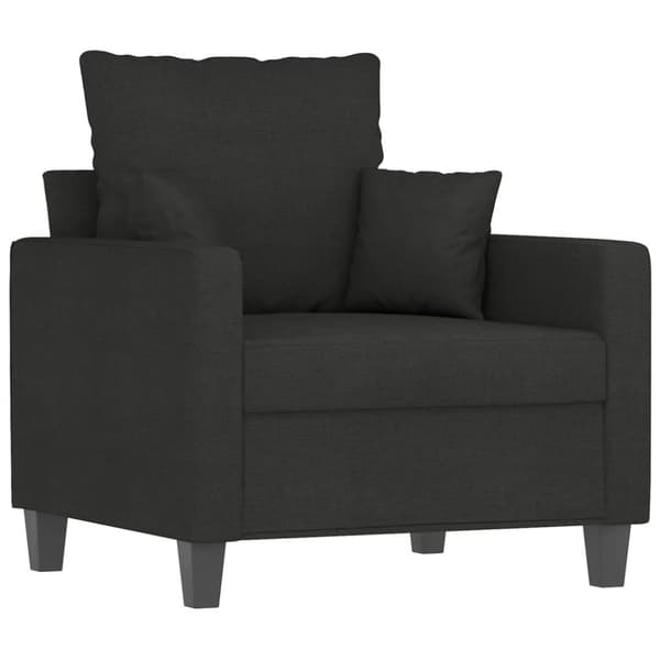 vidaXL lænestol 60 cm stof sort