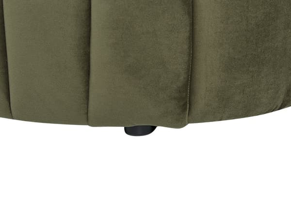 3-seters sofa i mørkegrønn fløyel med moderne retrodesign Tuftede seter Lav rygg