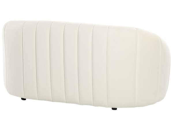 2-seters sofa elskovssofa Off-White fløyel Moderne retrodesign Tuftede seter Lav rygg