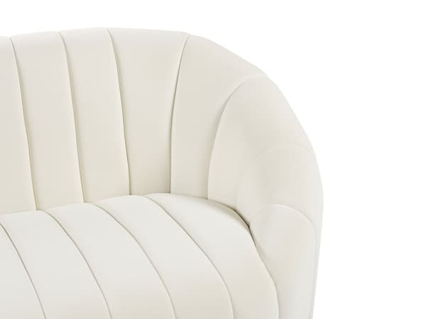 2-seters sofa elskovssofa Off-White fløyel Moderne retrodesign Tuftede seter Lav rygg