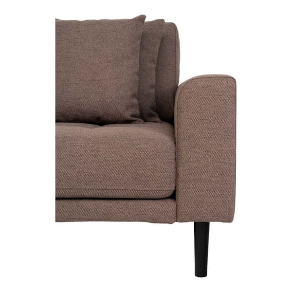 Lido sofa , lenesofa venstrevent med 4 puter brun.